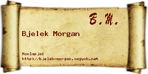 Bjelek Morgan névjegykártya